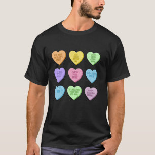 T-shirt Enseignant Valentines Jour Drôle Conversation Coeu