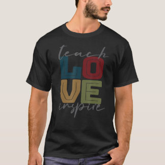 T-shirt Enseignant vintage Retro Enseigner Amour Inspirer