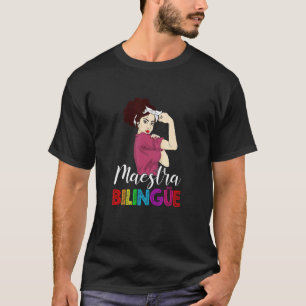 T-shirt Enseignante Bilingue Professeur d'Espagnol Bilingu