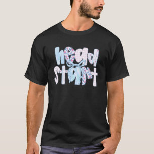 T-shirt Enseignante de la brigade Coquette Bow Head Start