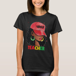 T-shirt Enseignante femmes noires Afro Mélanine Mois d'his