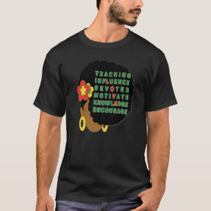 T-shirt Enseignante Noire Cheveux Afro Mélanine Femmes Sis