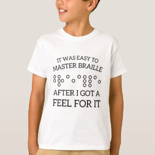 T-shirt Enseignantes en braille femmes lisant le braille v