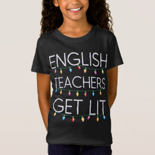 T-Shirt Enseignants Anglais Obtenez Lit Noël