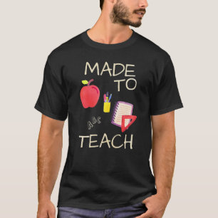 T-shirt Enseignants Cute Apple Pencil ABC Fait Pour Enseig