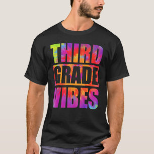 T-shirt Enseignants de 3e année Tie Dye Retourner à l'écol