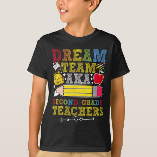 T-shirt Enseignants de l'équipe de rêve de 2e année Enseig