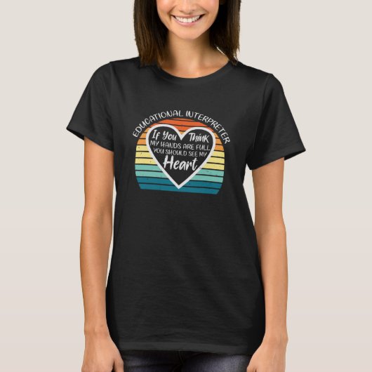 T-shirt Enseignants en Langue des Signes Interpréter (Devant)