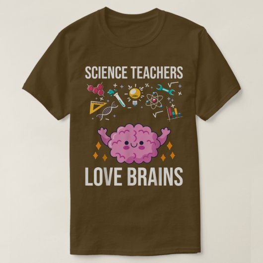T-shirt Enseignants en sciences Love Brains Science Enseig (Design devant)