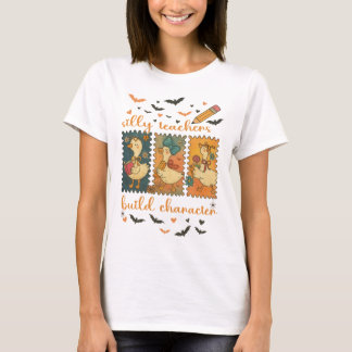 T-shirt Enseignants Idiots Forment le Caractère Halloween