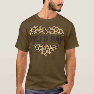 T-shirt Enseignants jour de terrain coeur léopard dernier