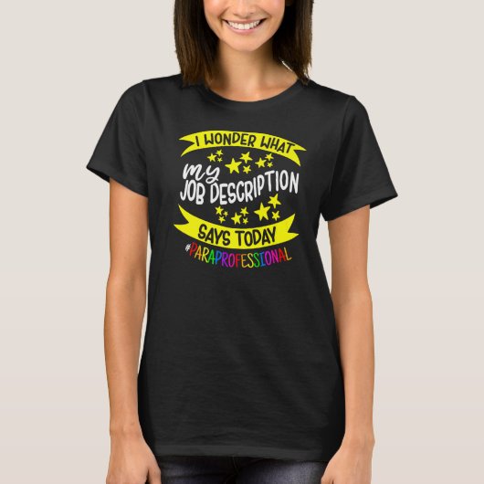 T-shirt Enseignants Paraprofessionnels Assistant Para (Devant)