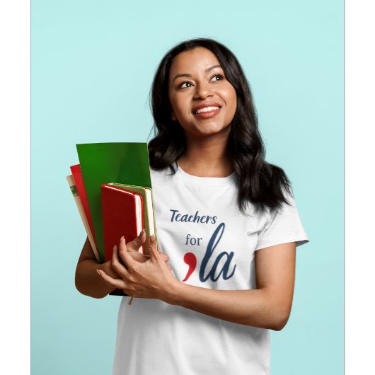 T-shirt Enseignants pour 'la Kamala Harris. BLANCHE