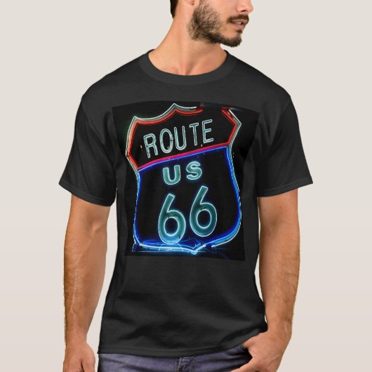 T-shirt Enseigne Classique Route 66 (Devant)