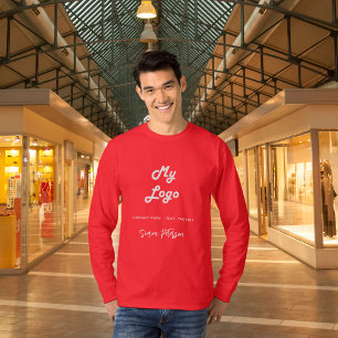 T-shirt Enseigne commerciale rouge nom signature