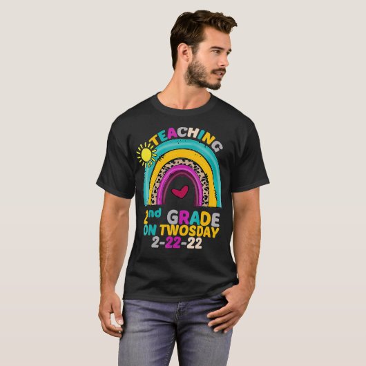 T-shirt Enseignement 2e année Le Jeudi 22222 22 Février (Devant entier)