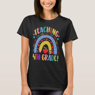 T-shirt Enseignement 4e année école arc-en-ciel Acedamic