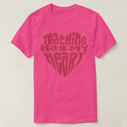 T-shirt Enseignement a mon coeur professeur valentines Jou (Design devant)