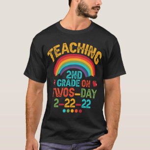 T-shirt Enseignement de 2e année le jour de deux jours 