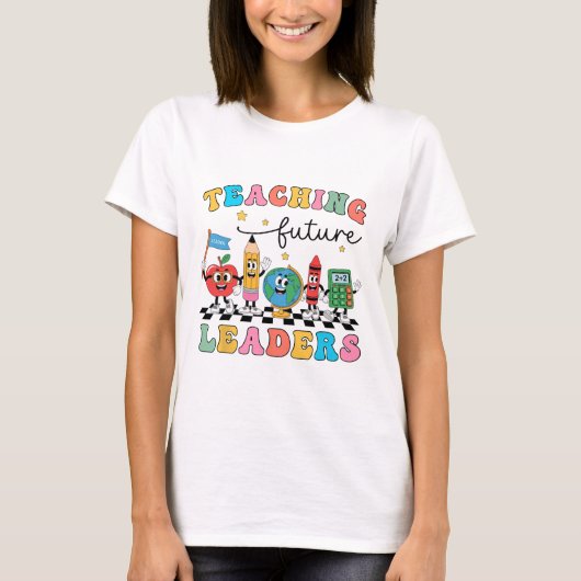 T-shirt Enseignement Rétro Dirigeants Futurs Prof Cool Ck (Devant)
