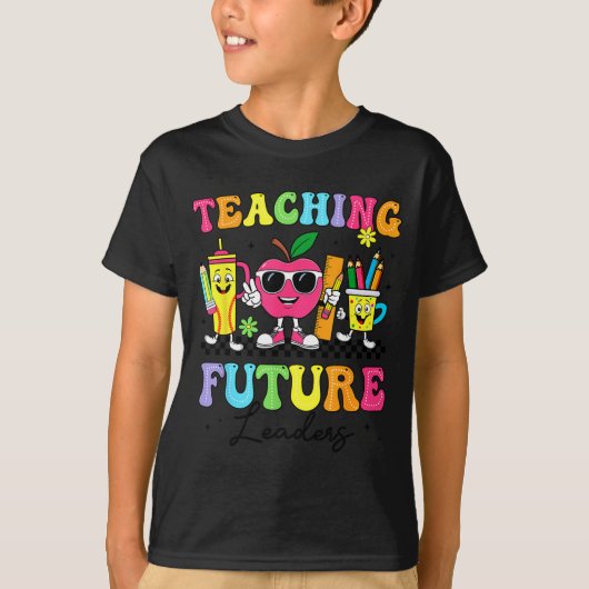 T-shirt Enseignement Rétro Dirigeants Futurs Prof Cool Dos (Devant)