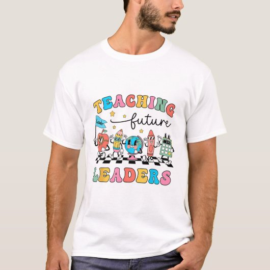 T-shirt Enseignement Rétro Dirigeants Futurs Prof Cool Dos (Devant)