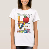 T-shirt Enseigner, Aimer, Inspirer. Design de style enseig (Devant)