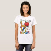 T-shirt Enseigner, Aimer, Inspirer. Design de style enseig (Devant entier)