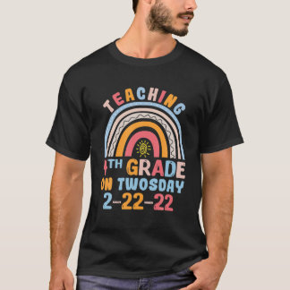 T-shirt Enseigner Aka Math Lover 4E Année Deux Jours 2-22-