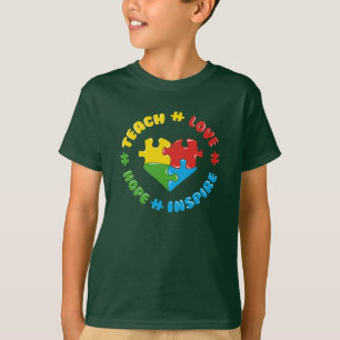 T-shirt Enseigner Amour Espoir Inspirer Sensibilisation à 
