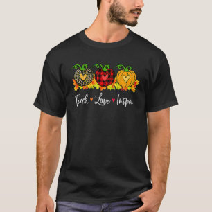 T-shirt Enseigner Amour Inspirer Enseignant Automne Automn