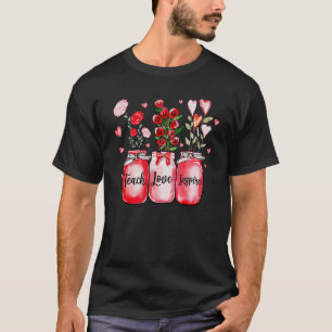 T-shirt Enseigner Amour Inspirer Enseignant Floral Saint V