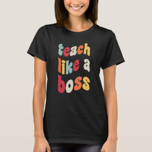 T-shirt Enseigner Comme Un Mème D'Enseignant De Boss Retro