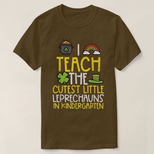 T-shirt Enseigner Cutest Leprechaun Kindergarten St patric (Design devant)