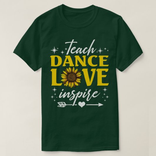 T-shirt Enseigner Dance Amour Inspirer Tournesol Leopard P (Design devant)