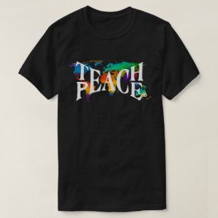 T-shirt Enseigner la paix teint 🌎 Tolérance mondiale a
