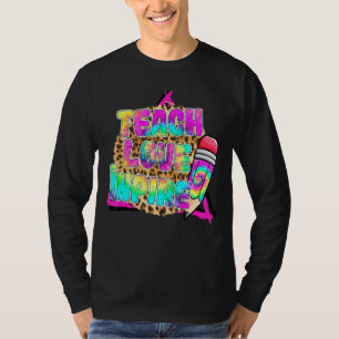 T-shirt Enseigner l'amour Inpire mignon crayon léopard Gra