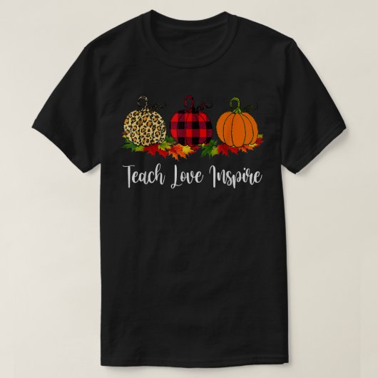 T-shirt Enseigner L'Amour Inspirer Enseignant Automne Citr (Design devant)