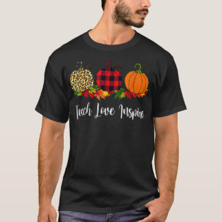 T-shirt Enseigner L'Amour Inspirer Enseignant Automne Citr