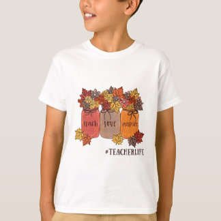 T-shirt Enseigner l'amour Inspirer la vie de l'enseignant
