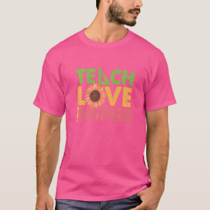 T-shirt Enseigner l'amour Inspirer mathématiques Enseignan