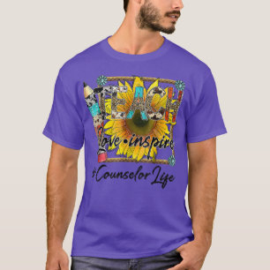 T-shirt Enseigner l'amour Inspirer Retour à l'école Consei