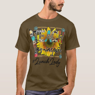 T-shirt Enseigner l'amour Inspirer Retour à l'école Déjeun