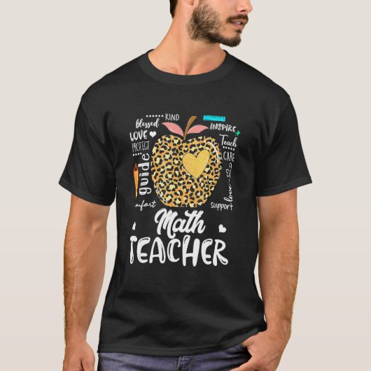 T-shirt Enseigner l'amour mignon Inspirer Math Enseignant (Devant)