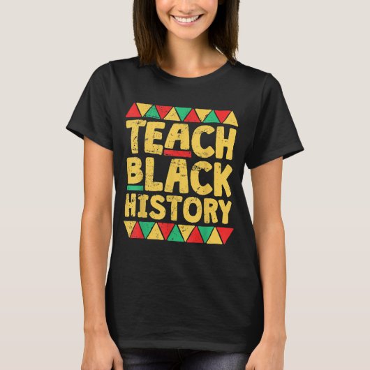T-shirt Enseigner l'histoire des Noirs Mois École enseigna (Devant)