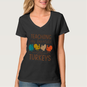 T-shirt Enseigner Mes Petites Dindons Préférés Professeur