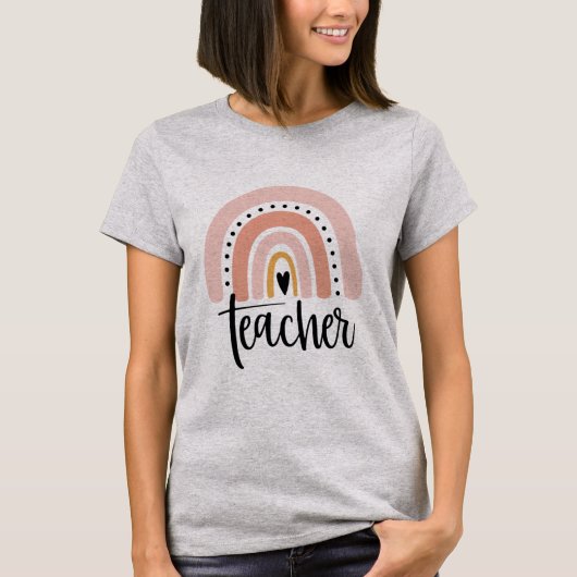 T-shirt Enseigner Professeur Amour Inspirer Cadeau Arc-en- (Devant)