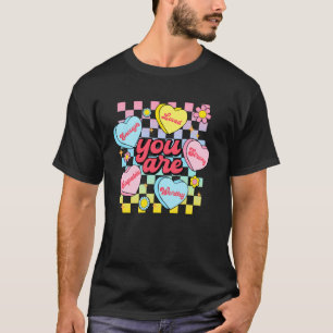 T-shirt Enseigner Rétro Vous Êtes Aimé Digne Assez Bonbon