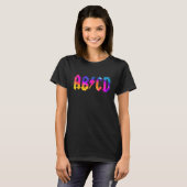 T-shirt Enseigner Rocks Enseignant Cool Abcd Retour À L'Éc (Devant entier)