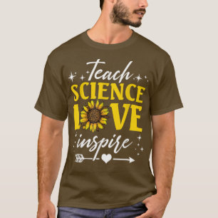 T-shirt Enseigner Science Amour Inspirer Tournesol Léopard